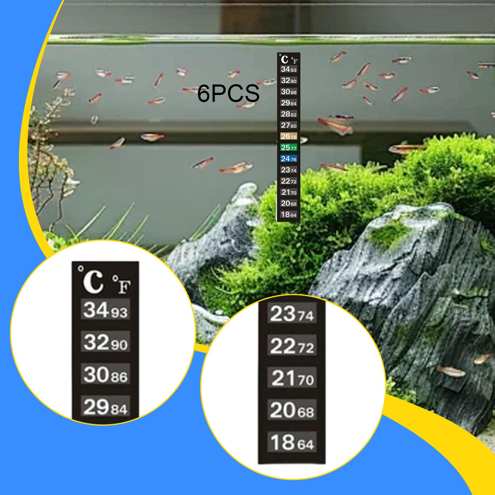 Planted Aquarium Water Temperature - Sticky Aquarium Thermometer Strips Compact Easy