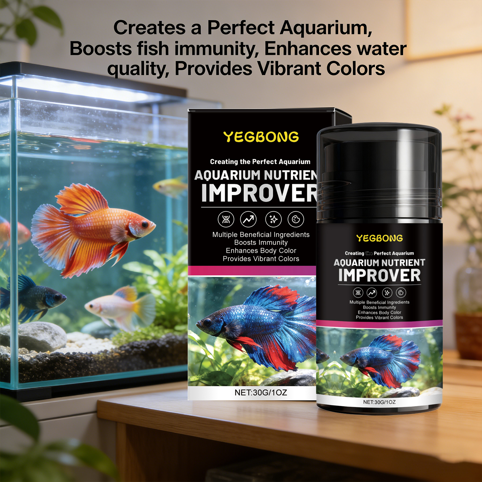 Planted Aquarium Care - Aquarium Nutrient Improver Promoting Growth Supplement