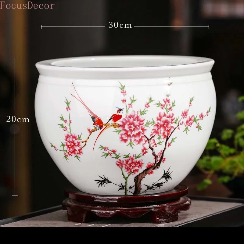 Planted Aquarium Bowl - 30cm Ceramic Fish Aquarium Fish Tank
