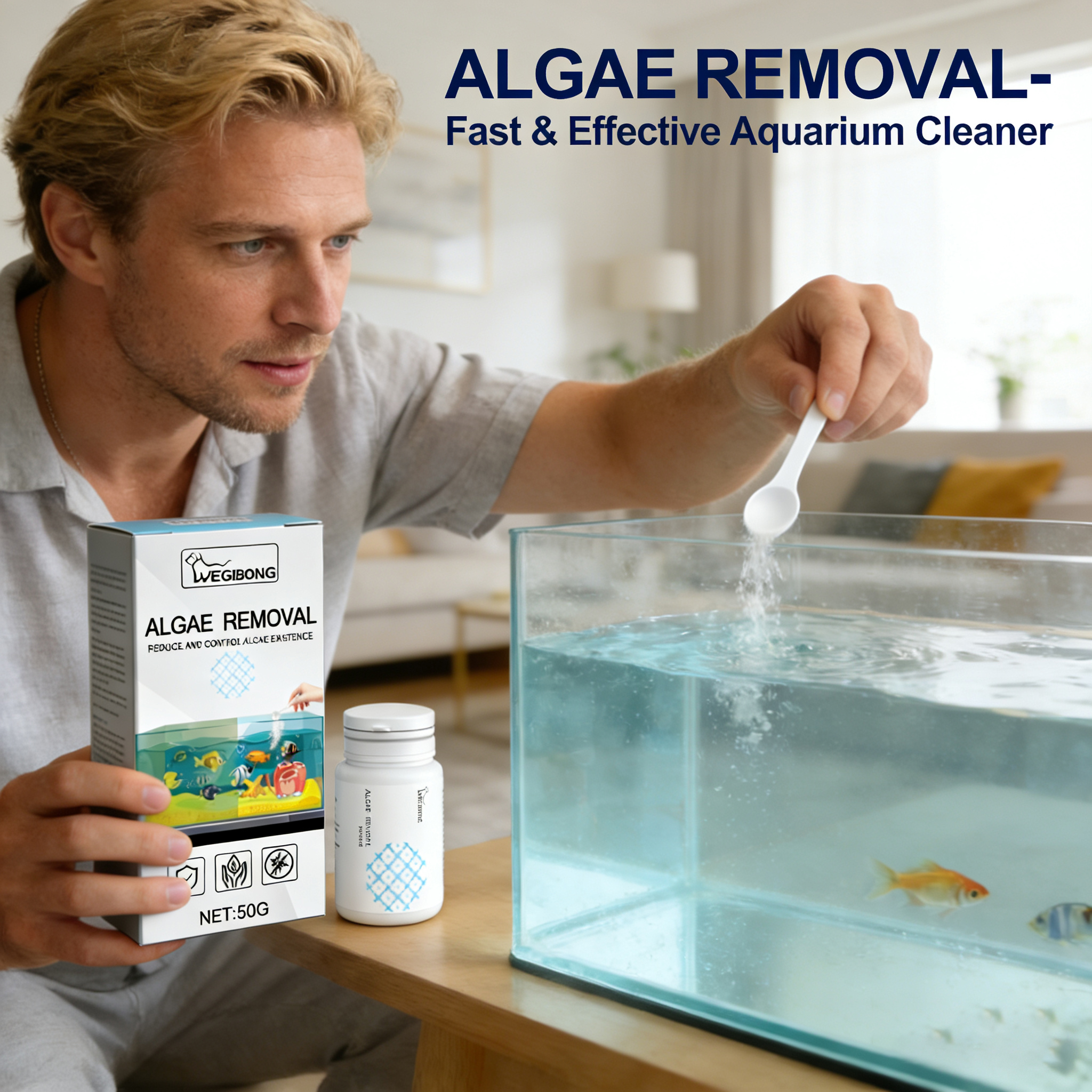 Planted Aquarium Fertilizer - Algae Removal Quickly Removing Fish Manure