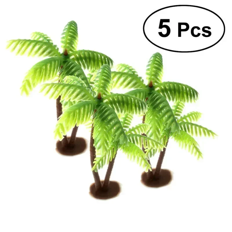 Planted Aquarium Equipment - 5Pcs Mini Plastic Coconut Palm Tree