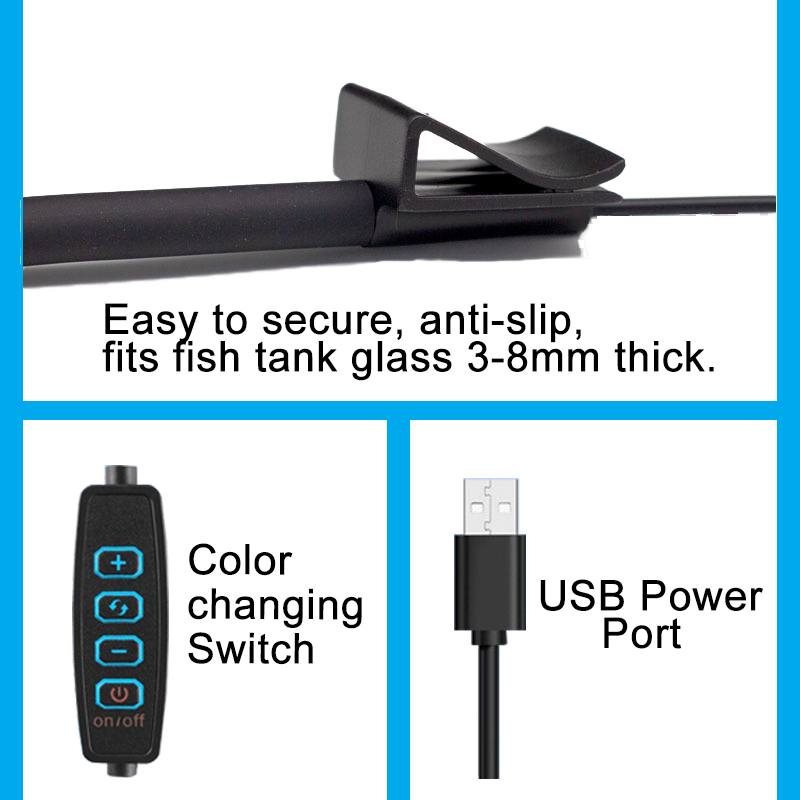 USB Aquarium LED Lamp Fish Tan - Led Planted Tank Light บทวิจารณ์และราคา