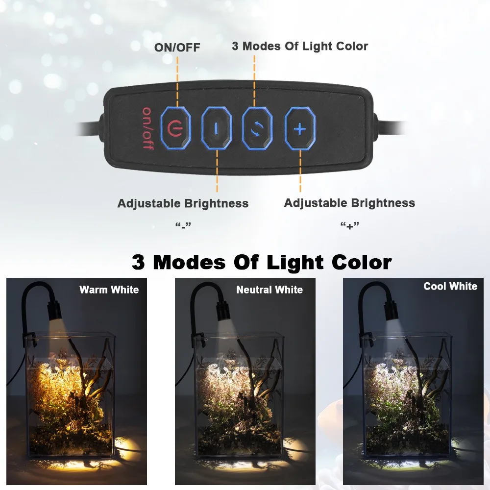 Super Slim LED Aquarium Light  - Led Planted Tank Light บทวิจารณ์และราคา
