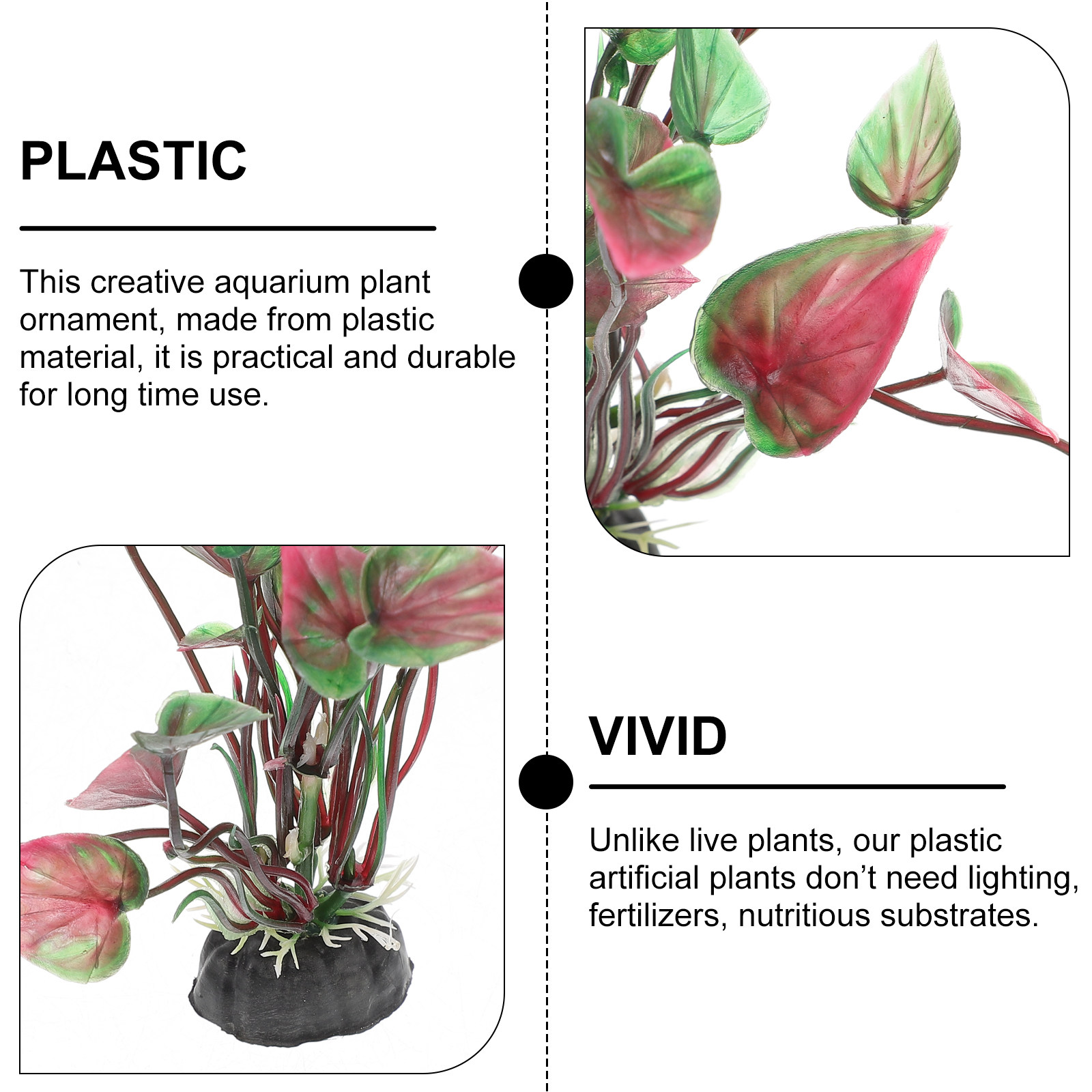 6Pcs Simulation Fish Tank Deco - Planted Aquarium Care บทวิจารณ์และราคา