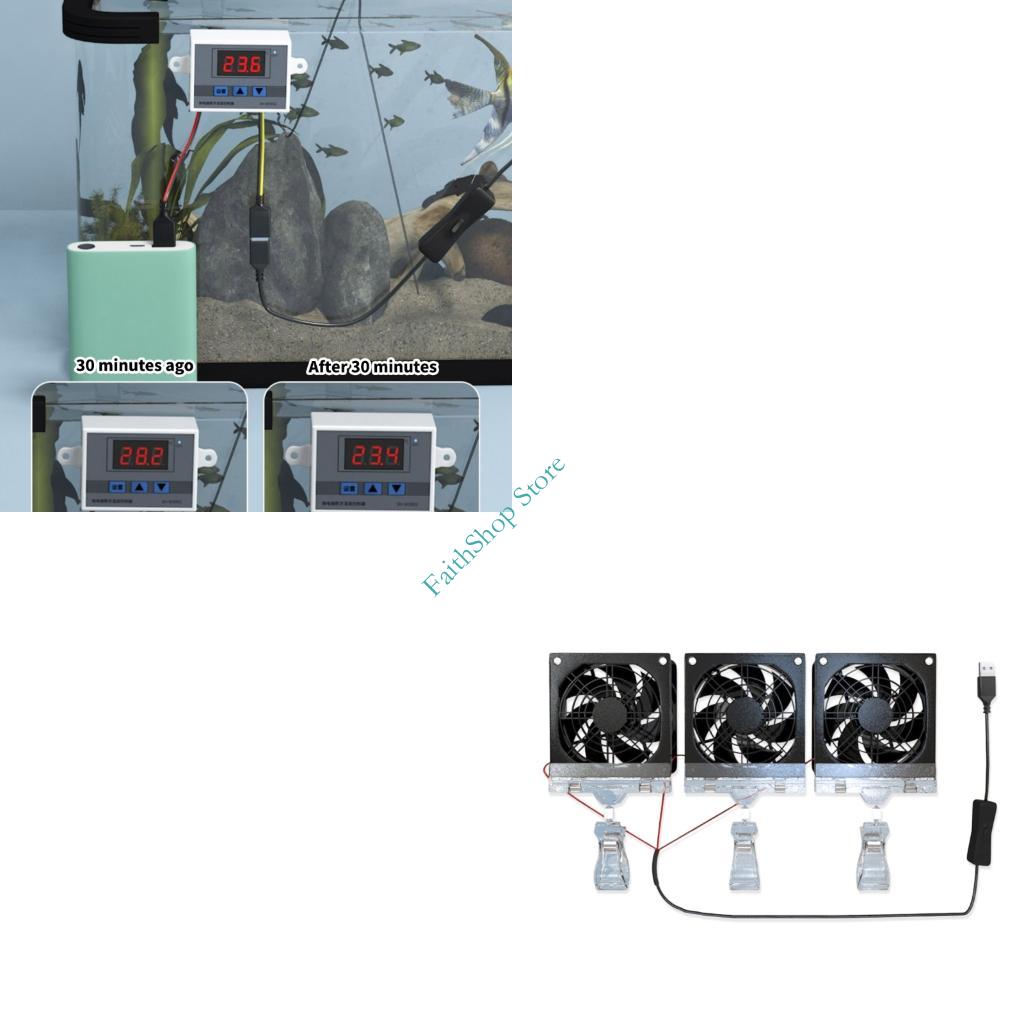 124E FishTank Clip on Cooling  - Planted Aquarium Water Temperature บทวิจารณ์และราคา