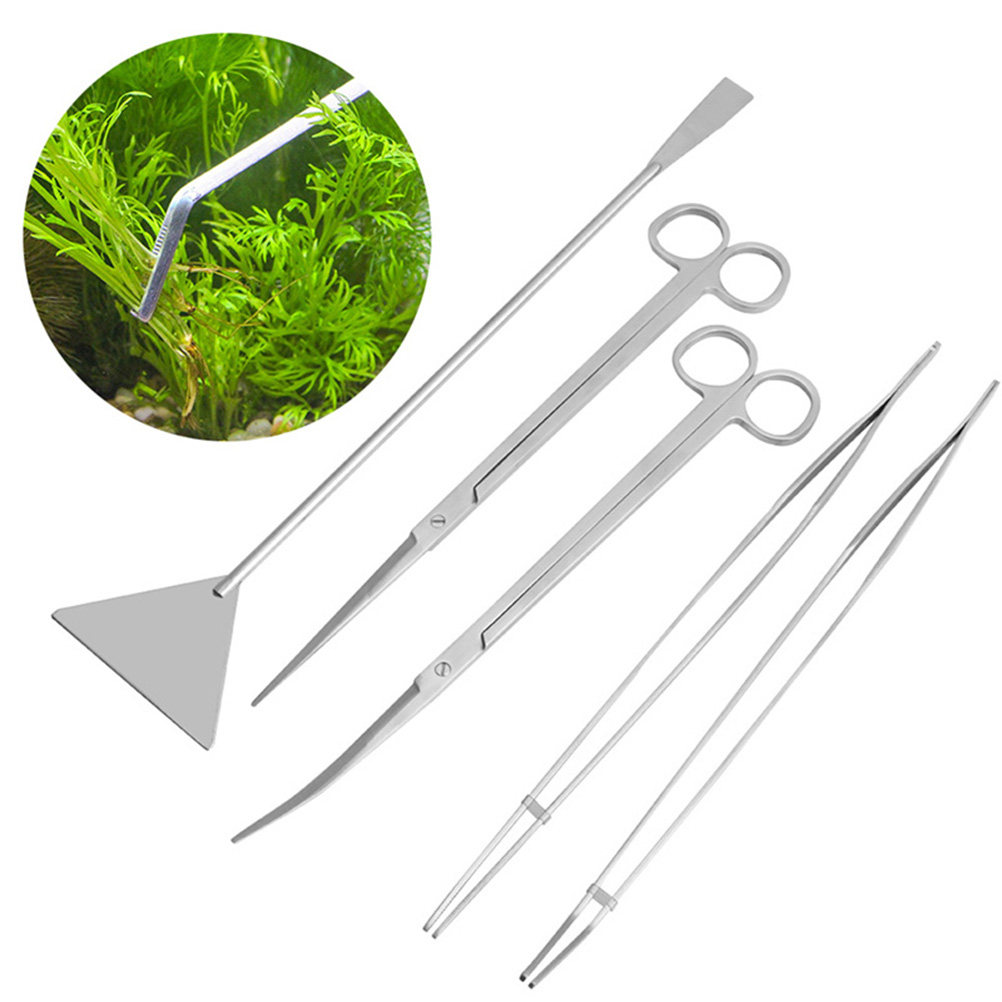 6Pcs Aquarium Tools Set Stainl - Planted Aquarium Care บทวิจารณ์และราคา