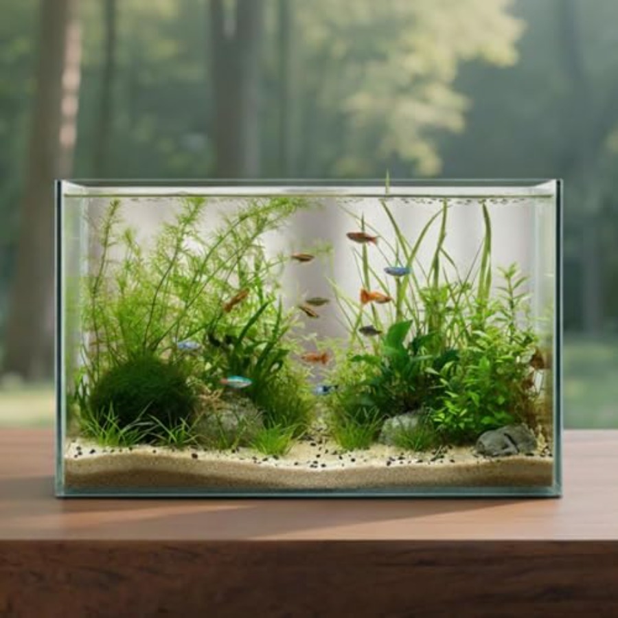 Glass Fish Tank Open-Back Lid  - Planted Aquarium Bowl บทวิจารณ์และราคา