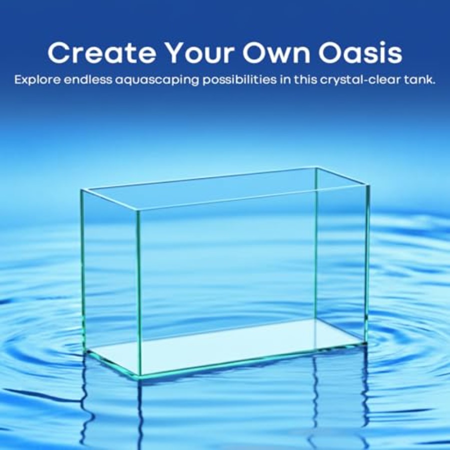 Glass Fish Tank Open-Back Lid  - Planted Aquarium Bowl บทวิจารณ์และราคา