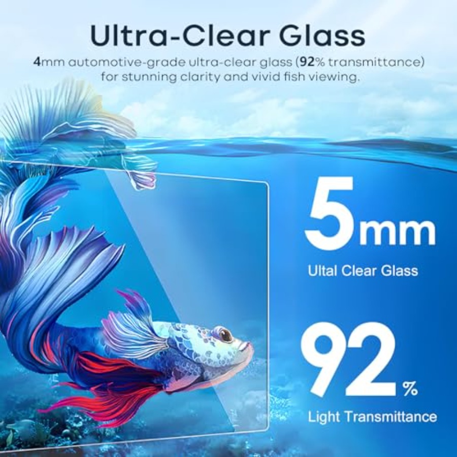 Glass Fish Tank Open-Back Lid  - Planted Aquarium Bowl บทวิจารณ์และราคา