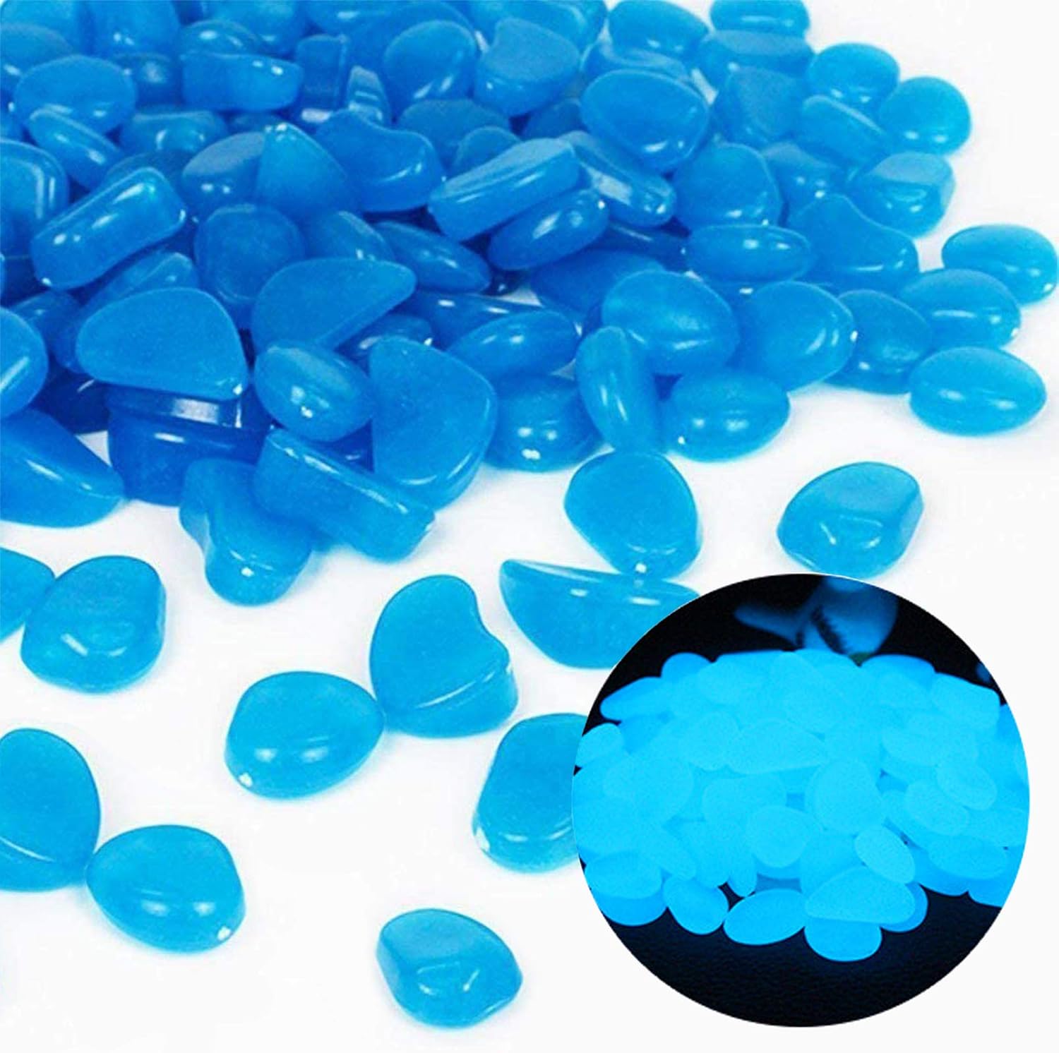 Fish Tank Rocks Glow Blue Pebb - Planted Aquarium Equipment บทวิจารณ์และราคา