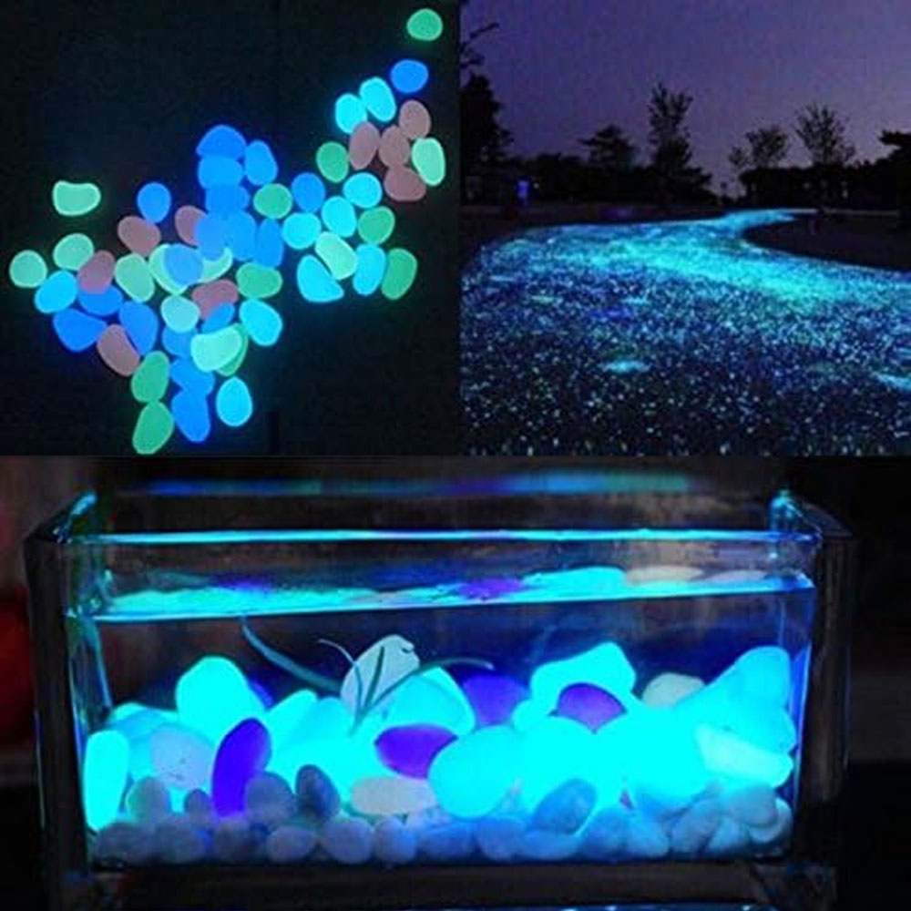 Fish Tank Rocks Glow Blue Pebb - Planted Aquarium Equipment บทวิจารณ์และราคา