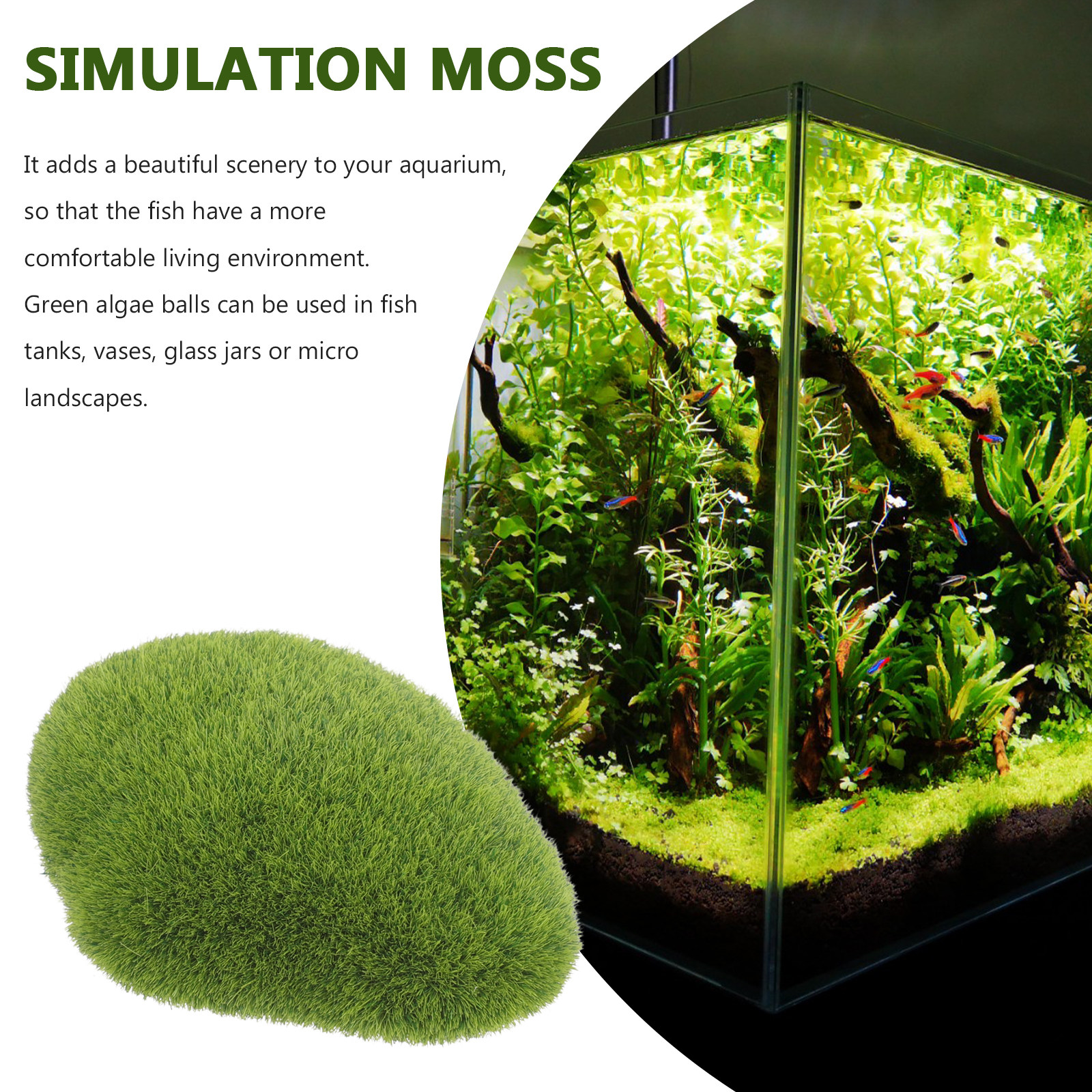 Premium Resin Simulation Moss  - Planted Aquarium Jar บทวิจารณ์และราคา