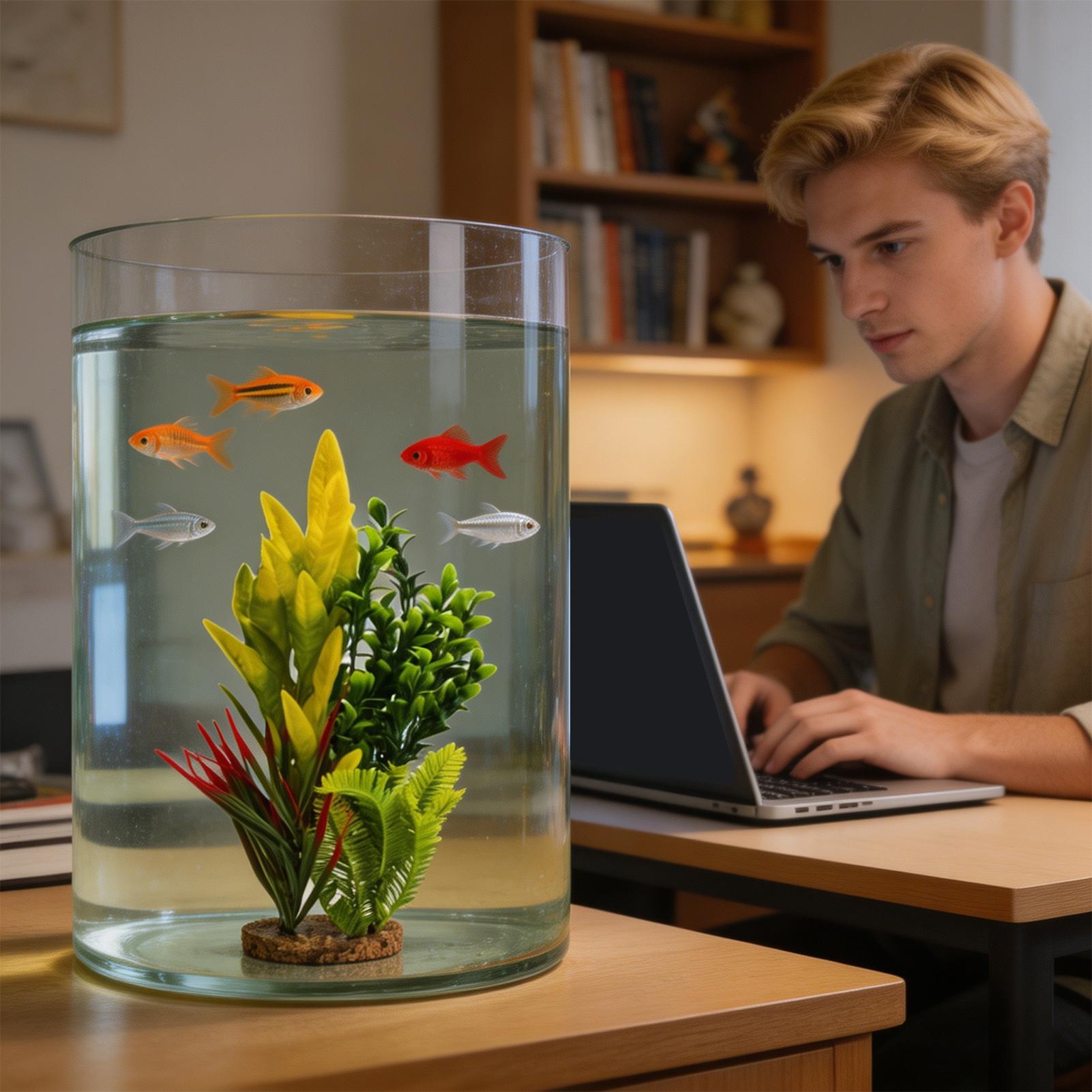 Fake Aquarium Plants Fish Tank - Planted Aquarium For Beginners บทวิจารณ์และราคา