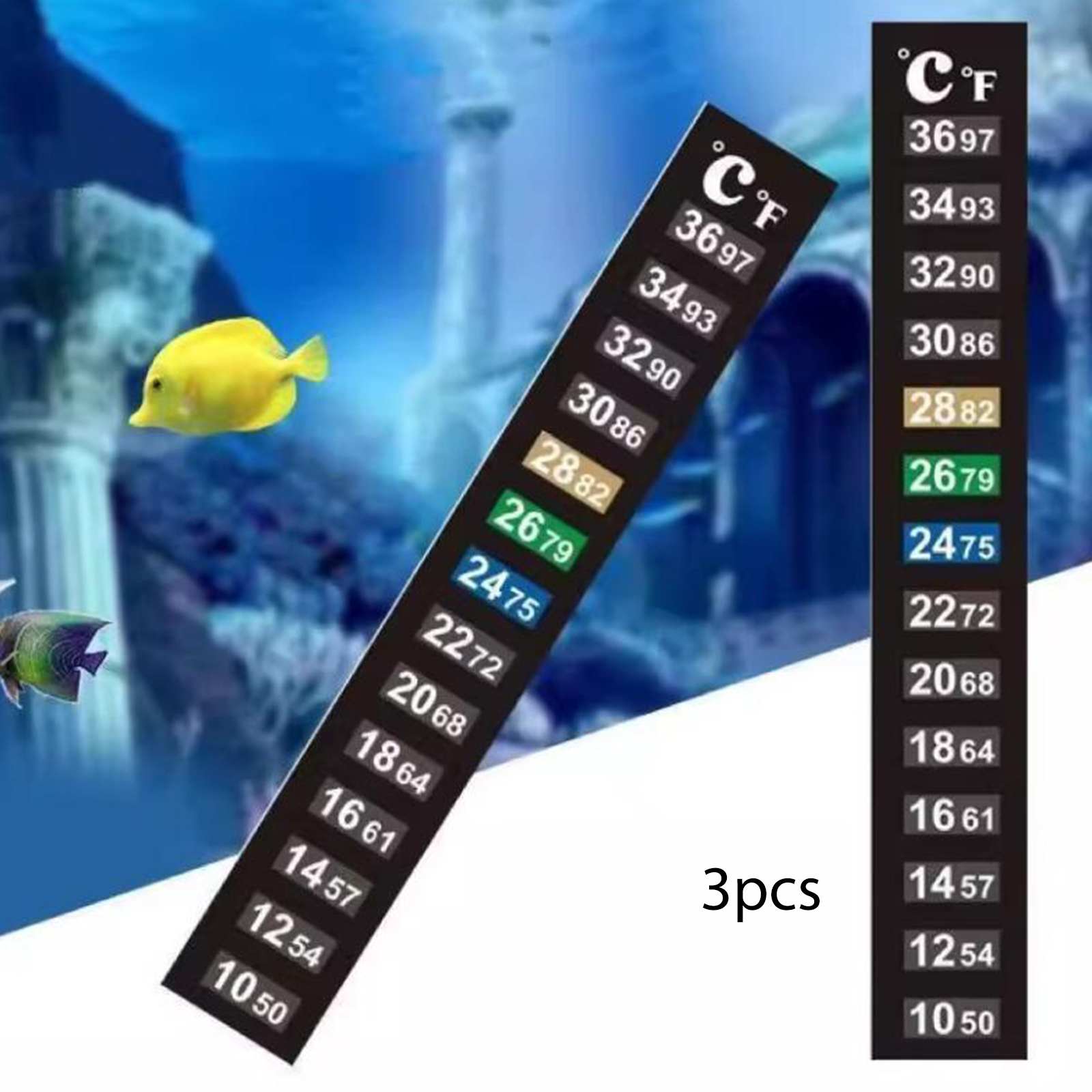 3Pcs/Set Aquarium Thermometer  - Planted Aquarium Water Temperature บทวิจารณ์และราคา