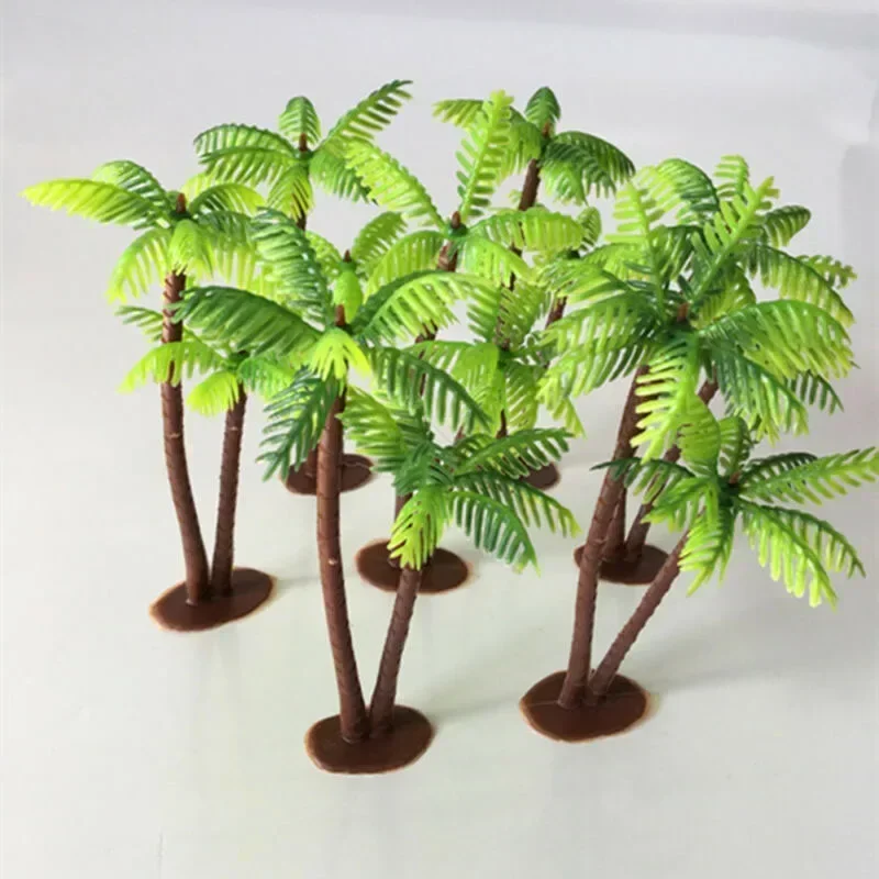 5Pcs Mini Plastic Coconut Palm - Planted Aquarium Equipment บทวิจารณ์และราคา
