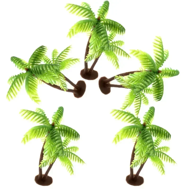 5Pcs Mini Plastic Coconut Palm - Planted Aquarium Equipment บทวิจารณ์และราคา